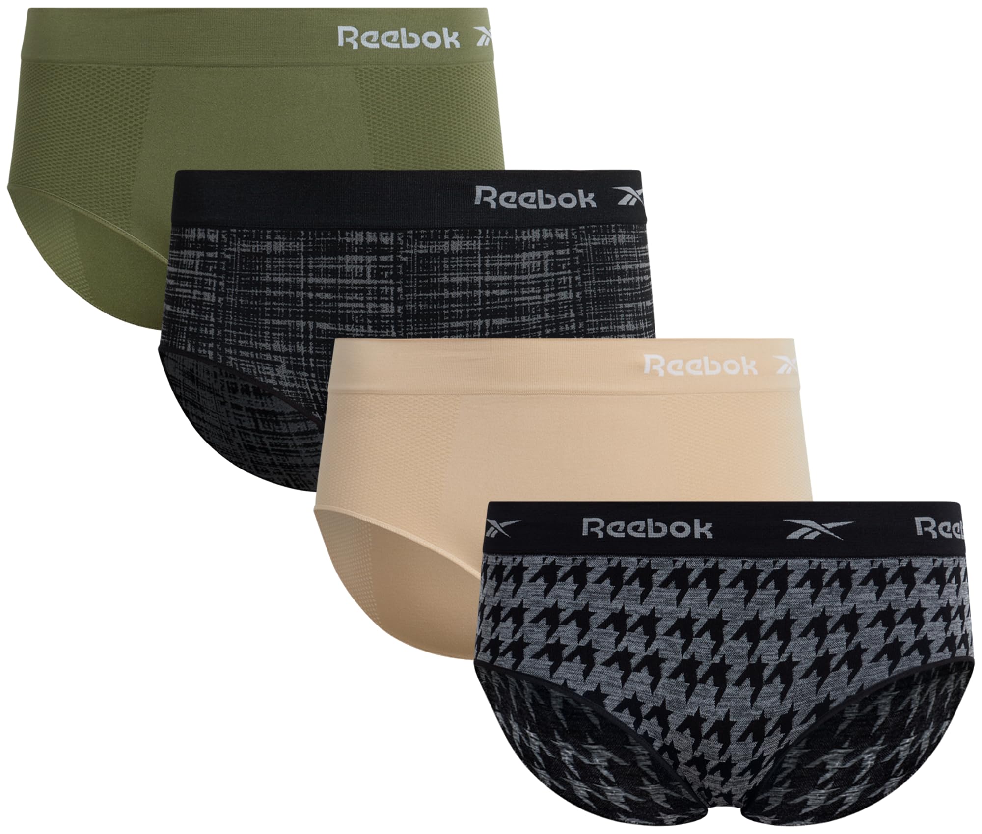 ReebokWomen's Underwear - Plus Size Seamless Hipster Briefs (4 Pack)