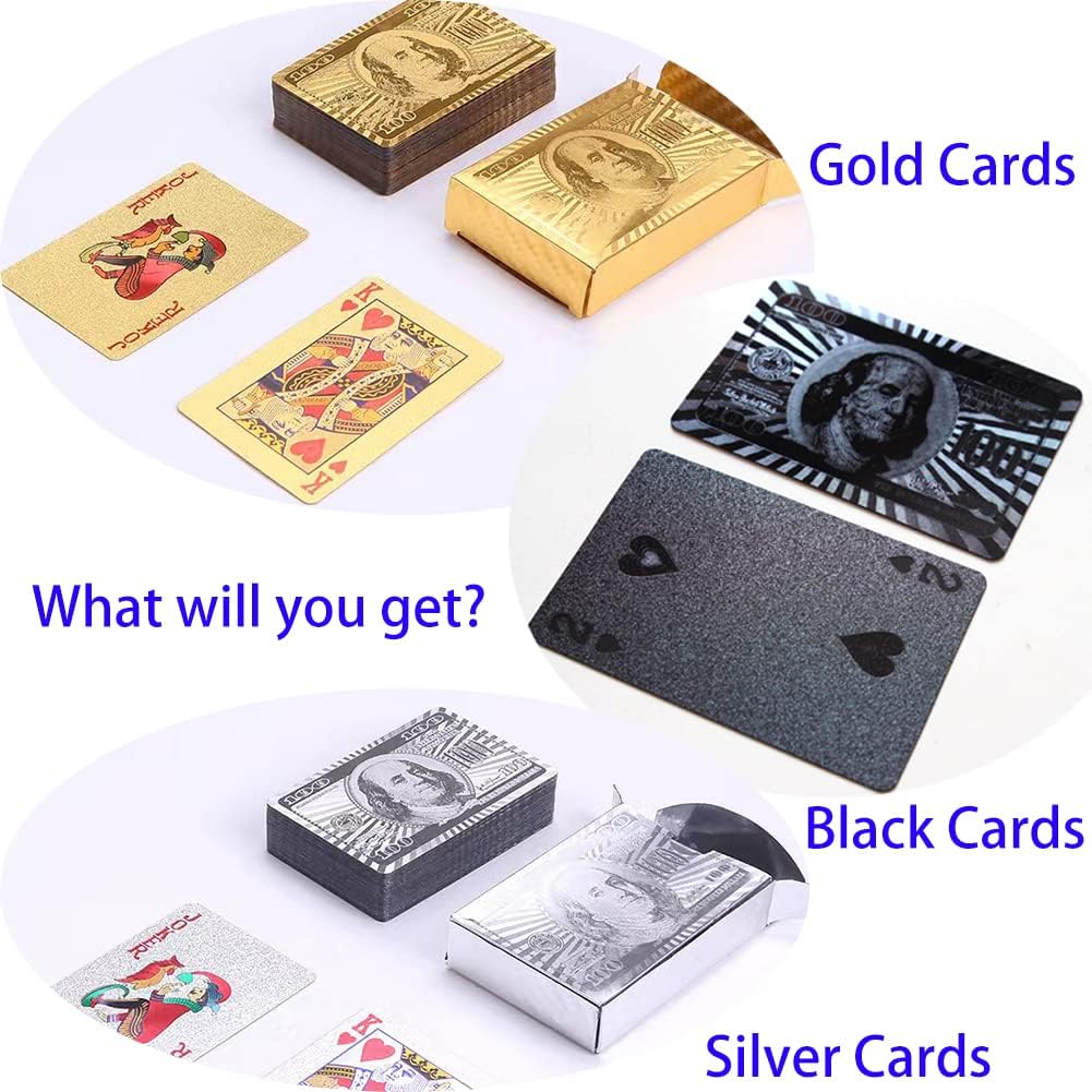 Buy Playing Cards Deck 3 Pack,Waterproof Playing Cards,Plastic Playing