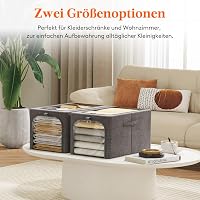 Lifewit 6 darabos ruhatárolódoboz fém kerettel, összecsukható tárolókonténer 40L, átlátszó ablakos szövetdoboz 9