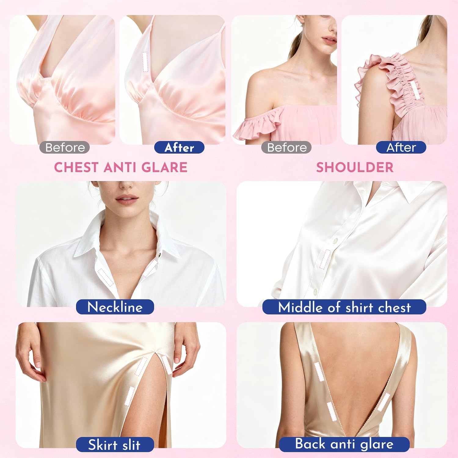 UB Unity Brand 216 Strips Double Sided Tape for Fashion, Clothing and Body Tape | All Day Strength Invisible Dress Tape for women | Gentle to stick on Skin and clothes | Transparent 2