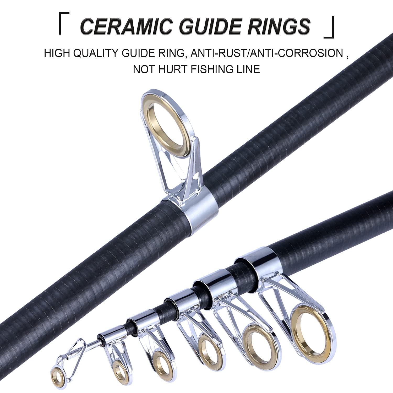Sougayilang Telescopic Fishing Rod, Spinning & Casting Rod, Lightweight Fishing Pole Designed for Bass, Trout, Salmon, Steelhead, for Fresh & Saltwater-Spinning 2