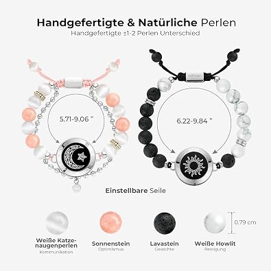 TOTWOO Smart Partner Bracelets for Long Distance Relationships with App Controlled 1:1 Bluetooth Pairing - Romantic Gift with Glow & Touch Vibration