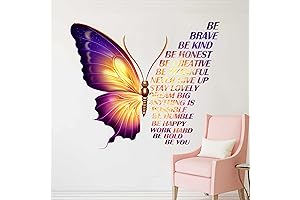Colorful Motivational Butterfly Wall Art Decals for Inspiring Spaces