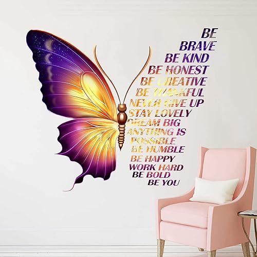 Miniatura 1 de Calcomanías de pared inspiradoras grandes y coloridas, calcomanías de vinilo con frases motivacionales y frases positivas para niños, niñas, aula,