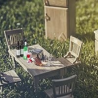 Vista 8 de NUOBESTY Botella de vino en miniatura y copas de vino tinto, copas de copa de copa de decoración de casa de muñecas, botellas de bebida