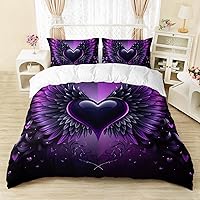 Vista 13 de AILONEN Juego de funda de edredón de rosas rojas tamaño Queen, juego de ropa de cama 3D con rosas rojas aceitadas para niñas, funda de edredón