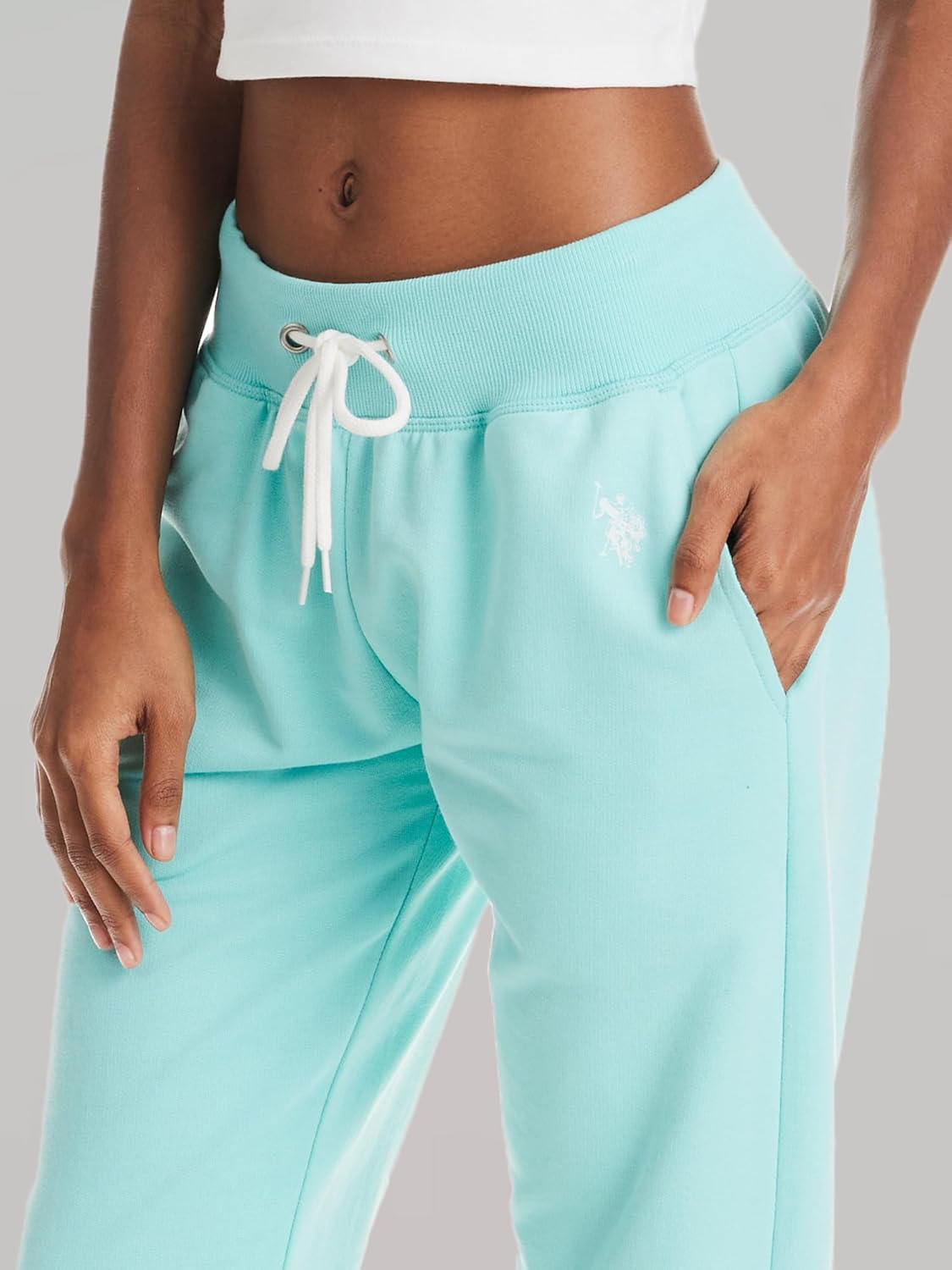 U.S. Polo Assn. Womens Sweatpants with Pockets, French Terry Womens Joggers or Cuffed Leg Sweats - Image 4
