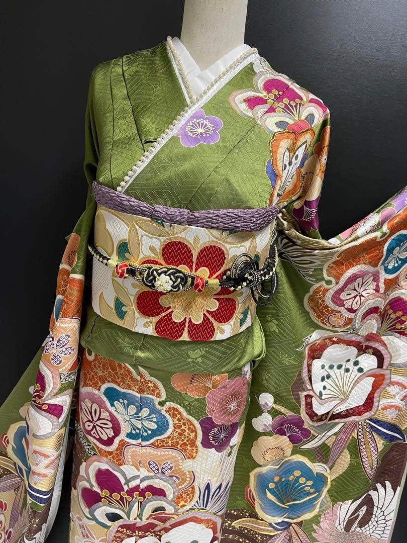 B5 美品 夏物 薄物 絽 紗 正倉院華文 銀 白 六通 正絹 [着物タウン