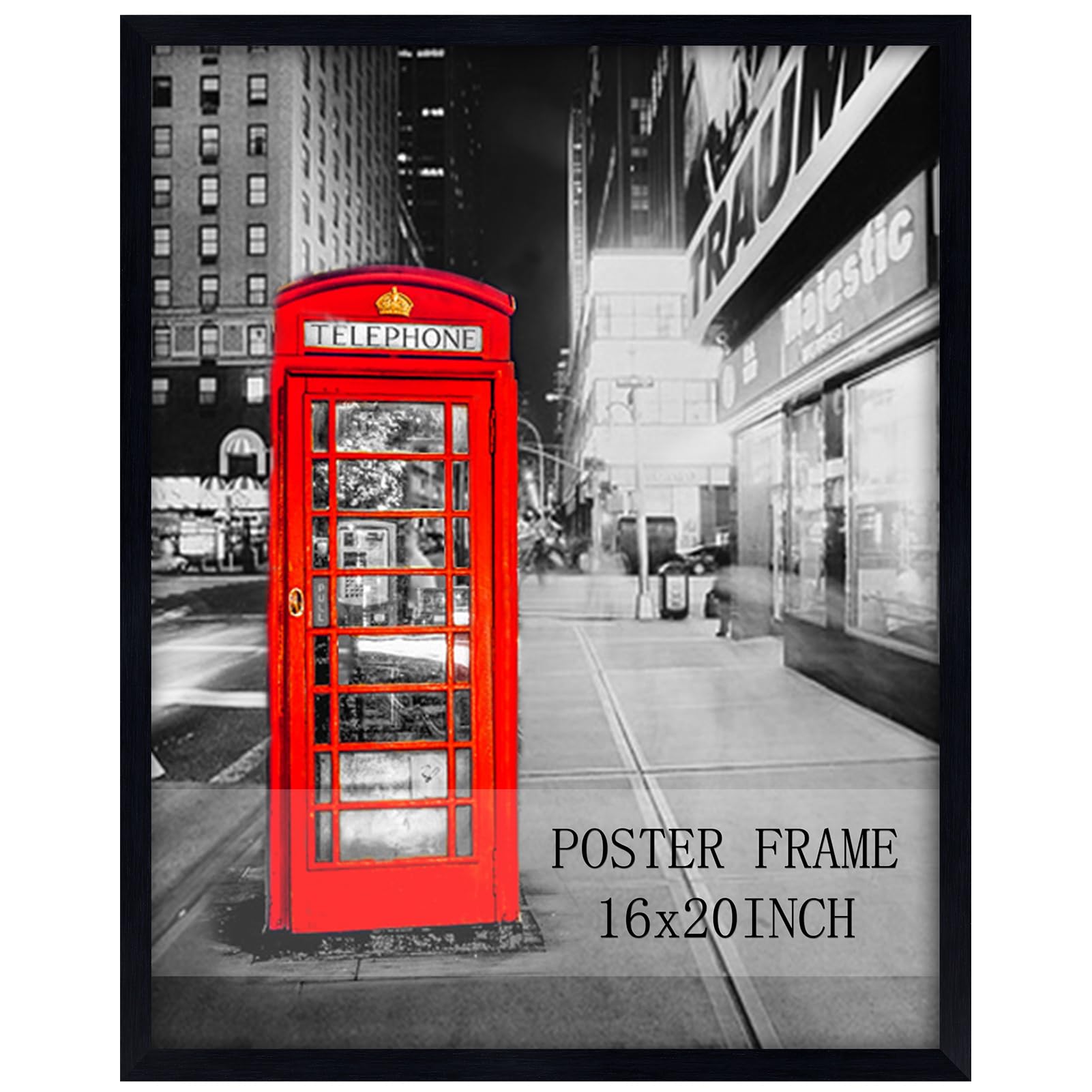 Lavezee16x20 Black Poster Pciture Frame, 1 Pack