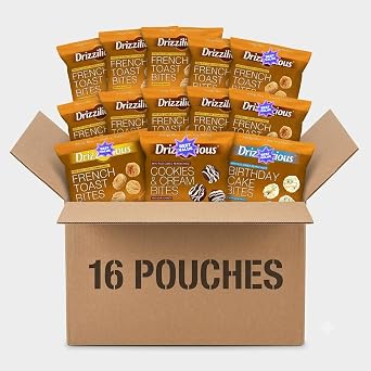 Mini Rice Cake Bites, Drizzi-licious Variety Pack, 16 Count, 0.74 Ounce Snacks (Pack of 1)