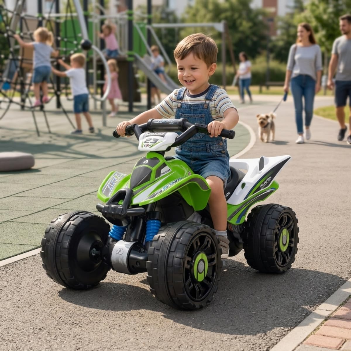 Moto Eléctrica Niños 2 Años 3 Años 4 Años ATV Blaster 12V – Quad a Batería para Niños con Marcha Atrás - Pedal Acelerador - 6 km/h - Freno Eléctrico – INJUSA