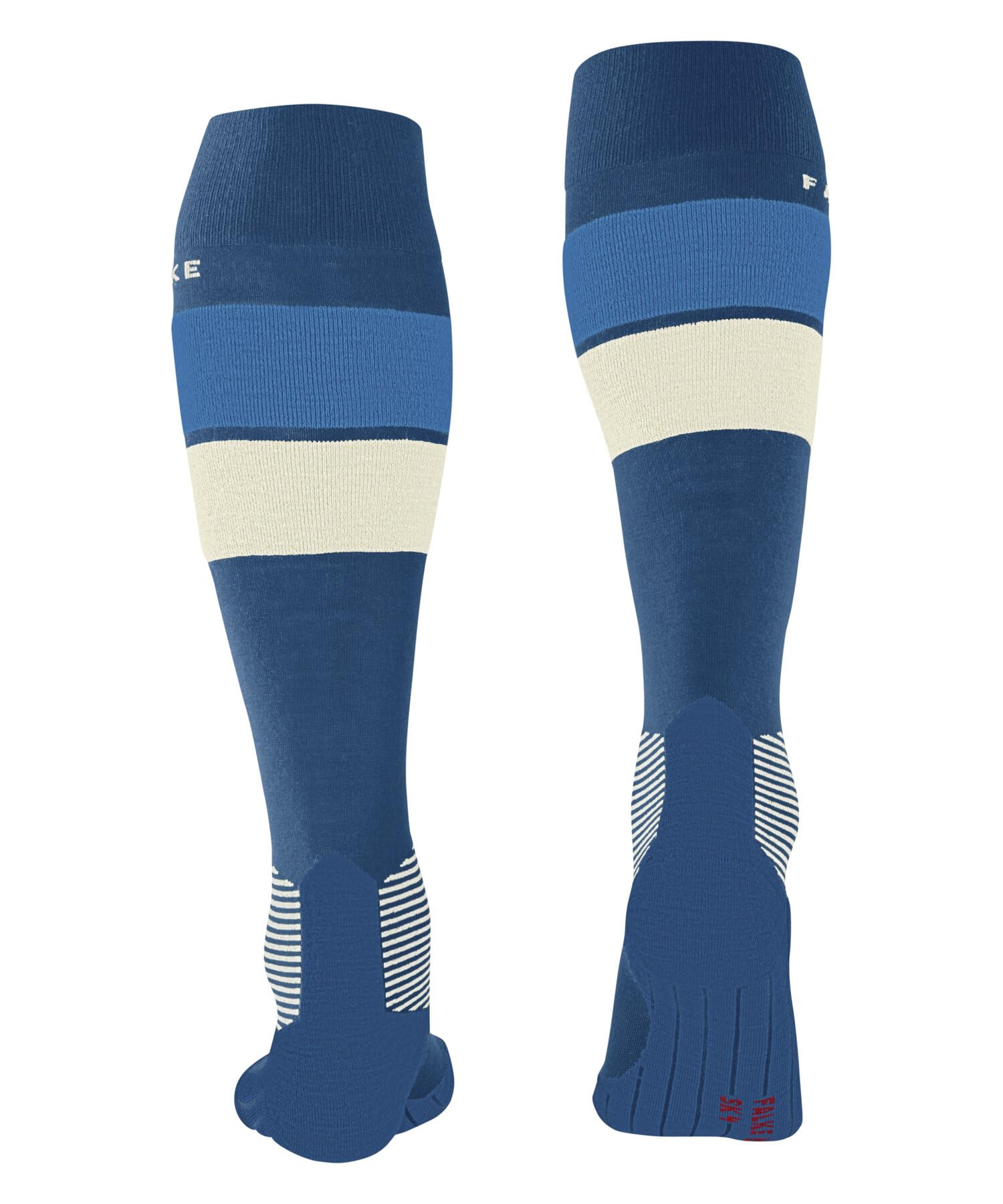 FALKE Mężczyźni Skarpety narciarskie SK4 Advanced M Kh wełna materiał funkcyjny ciepłe cienkie1 Para, Niebieski King Fisher 6834 Trend, 46-48
