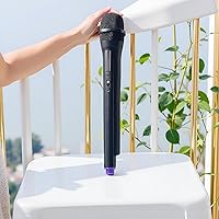 Vista 5 de Micrófono Falso de Plástico Micrófono Realista Simular Práctica de Habla Accesorio para Karaoke Divertido en el Escenario o Disfraz Accesorio