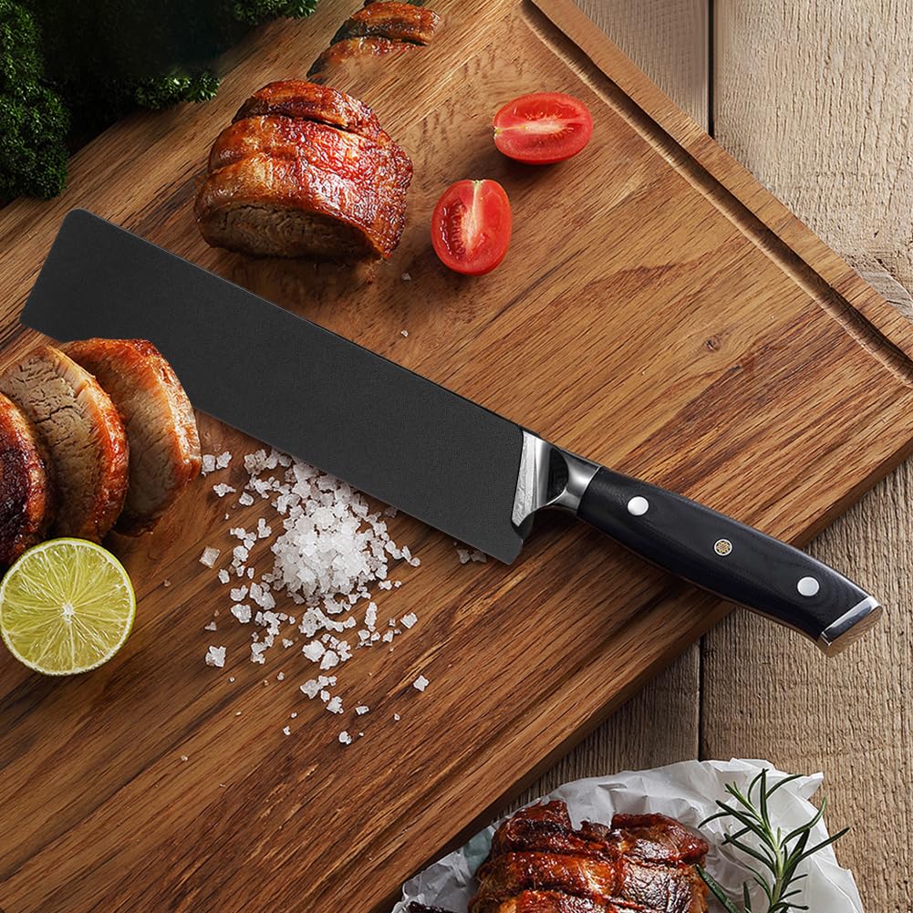 2 protectores de borde de cuchillo, funda de cuchillo de chef de 6 a 8 pulgadas, cubierta universal de ABS, protectores de hoja de cuchillo, forro de fieltro suave antiarañazos, funda para cuchillos