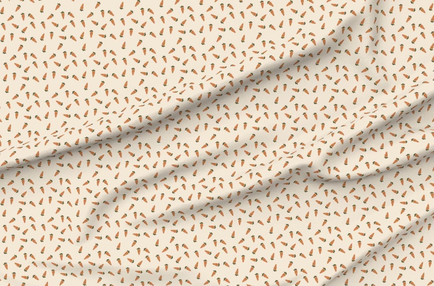 Spoonflower Fabric - Boho Easter Small Gender Neutral Carrots Garden Printed on Petal Signature Cotton Fabric by The Yard - Sewing Quilting Apparel Crafts Decor