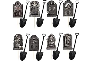 Halloween Cupcake Toppers with Novelty Mini Shovel Spoons