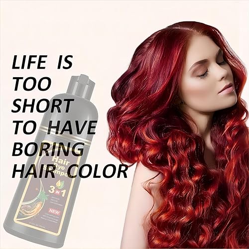 Miniatura 6 de Champú para el cabello de vino tinto oscuro, champú de tinte para cabello gris, champú instantáneo de color de cabello para mujeres y hombres,