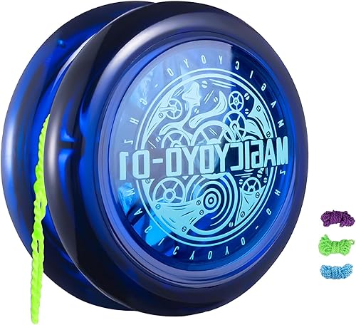 Miniatura 18 de MAGICYOYO Juguetes Yo-Yo en Bucle, D1 Yoyo Sensible para Principiantes con Cuerdas, Cuerpo de Plástico y Excelente para Trucos de Cuerda para