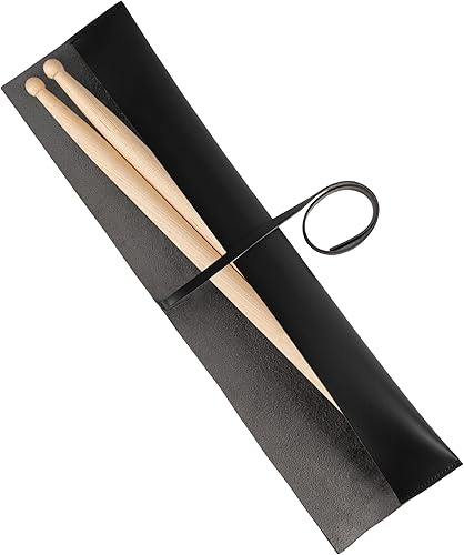 Miniatura 7 de Bolsa de baquetas de piel sintética para almacenamiento y transporte, bolsa de almacenamiento y funda de transporte, accesorios de batería (rosa)