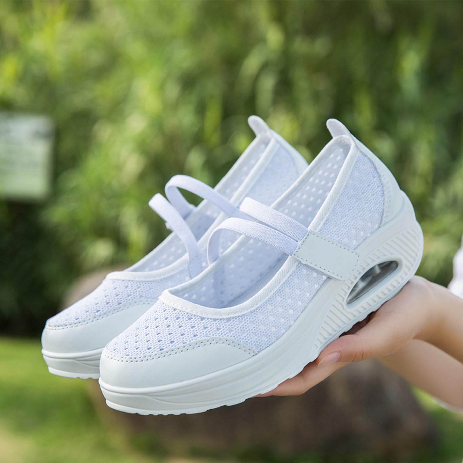 ihinzry Chaussures d'infirmière à coussin d'air pour femme - Légères et respirantes