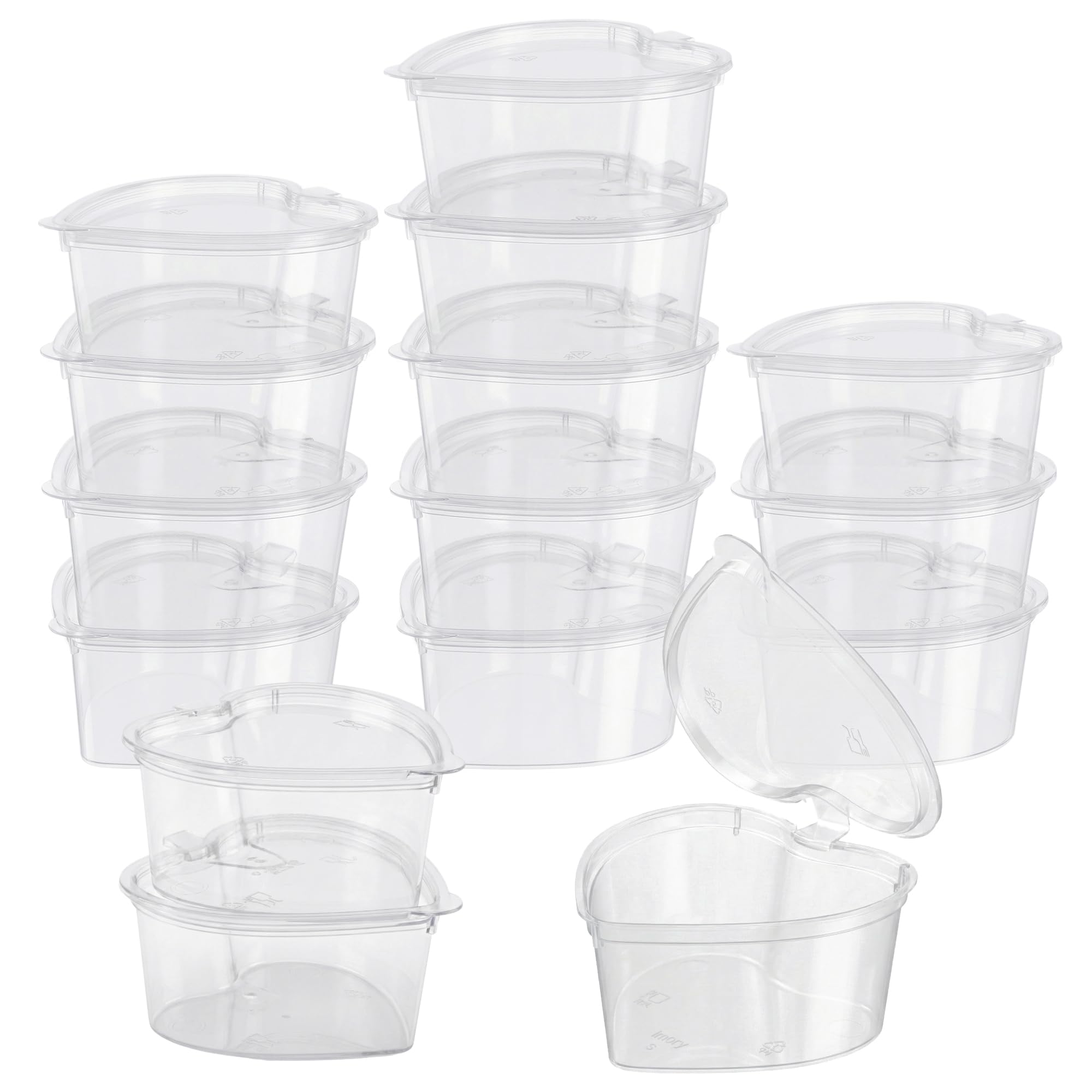 HeartFresh　604545サイドアクリル Amazon.com: ICYANG 50-Pack Heart Shaped Jello Shot Cups with Lids