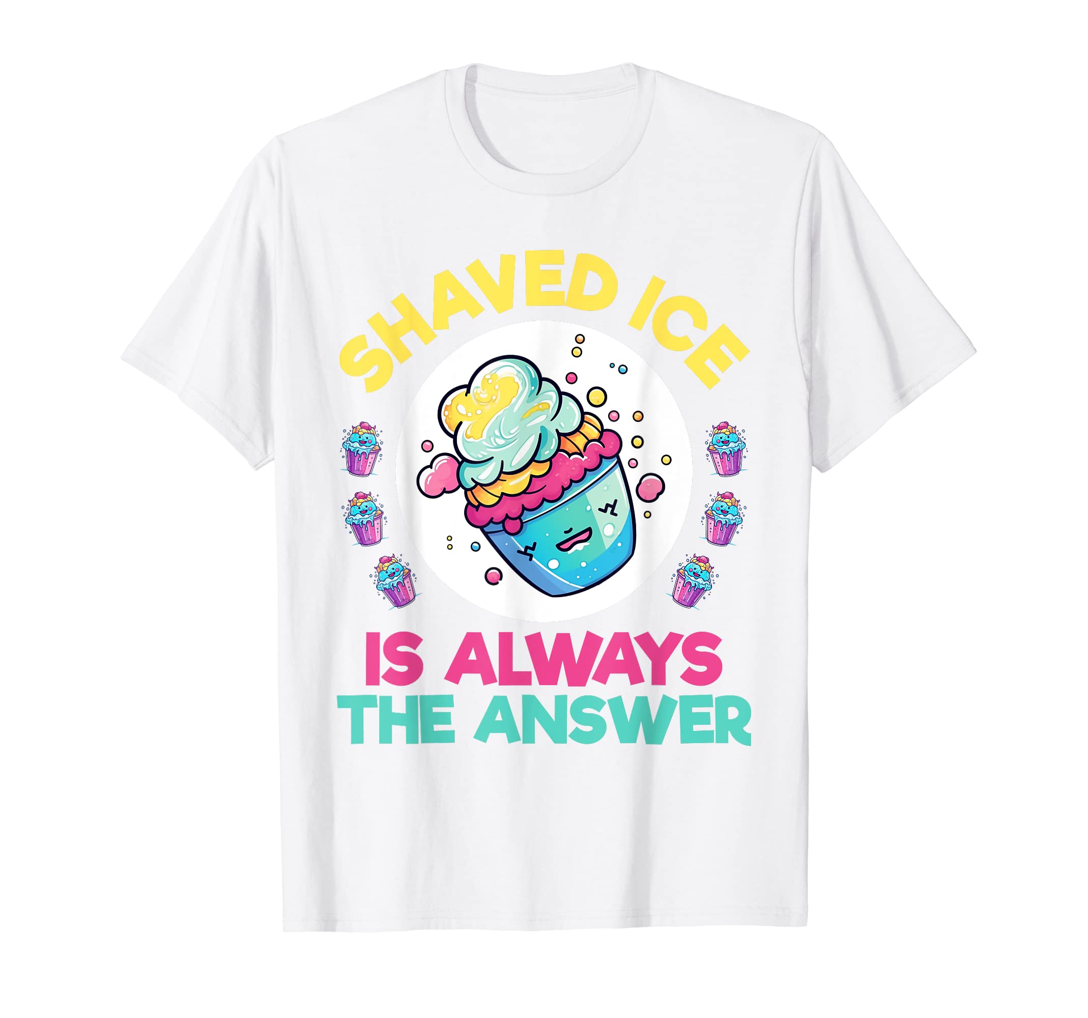 Crushed Ice Shaved Ice Scream LoverShaved ice t shirt Funny Hawaiian Shave Ice Cream Snow Cone T-Shirt