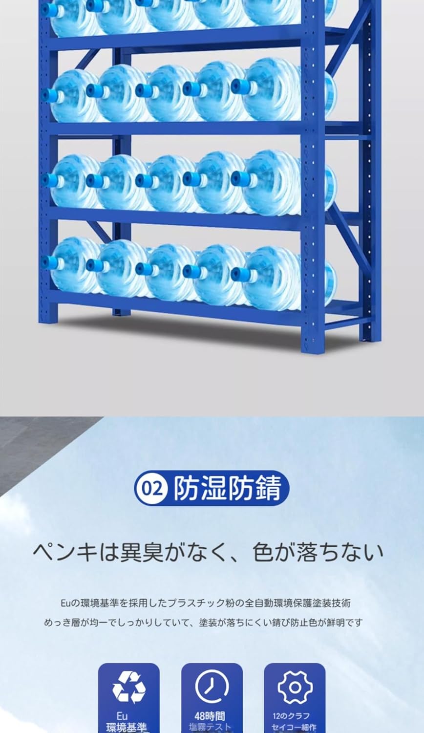 送料無料】 【本体】国産スチールラック 中軽量棚200kg&frasl;段 単体
