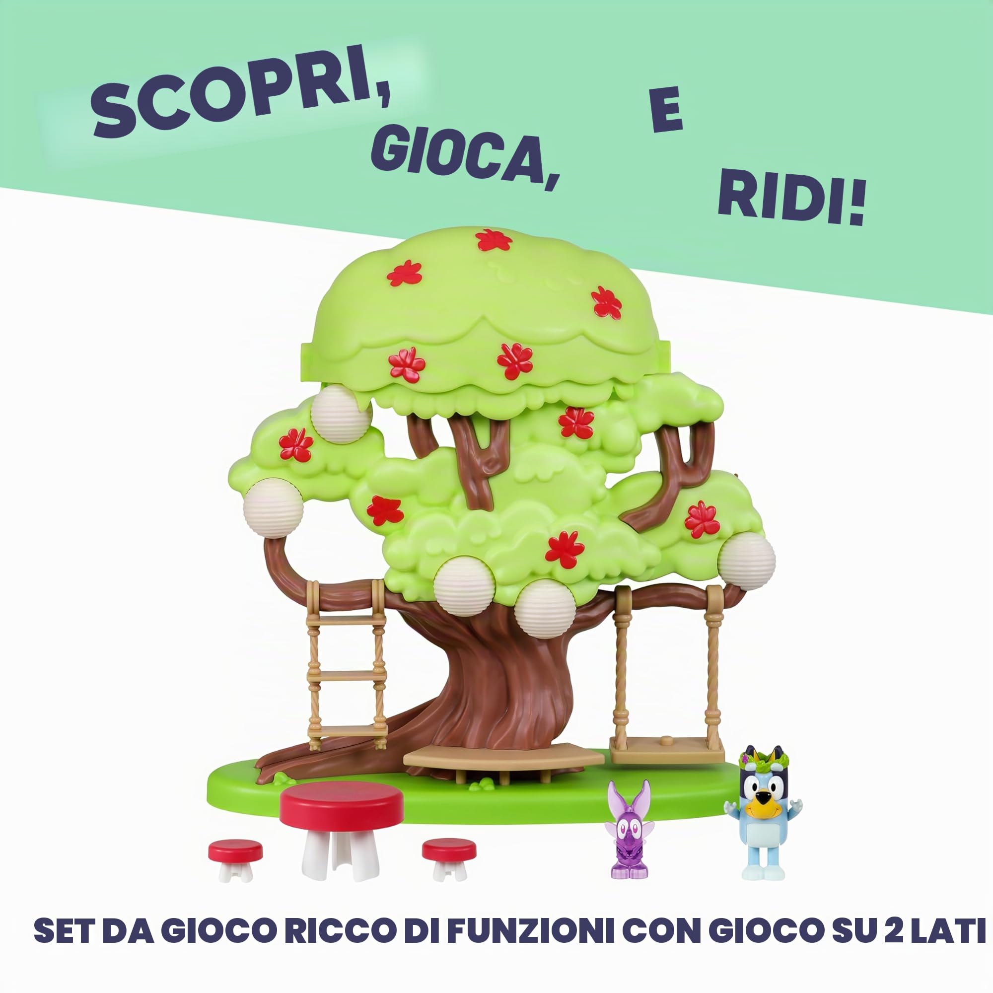Bluey 17529 Tree Playset, Verde, Medium