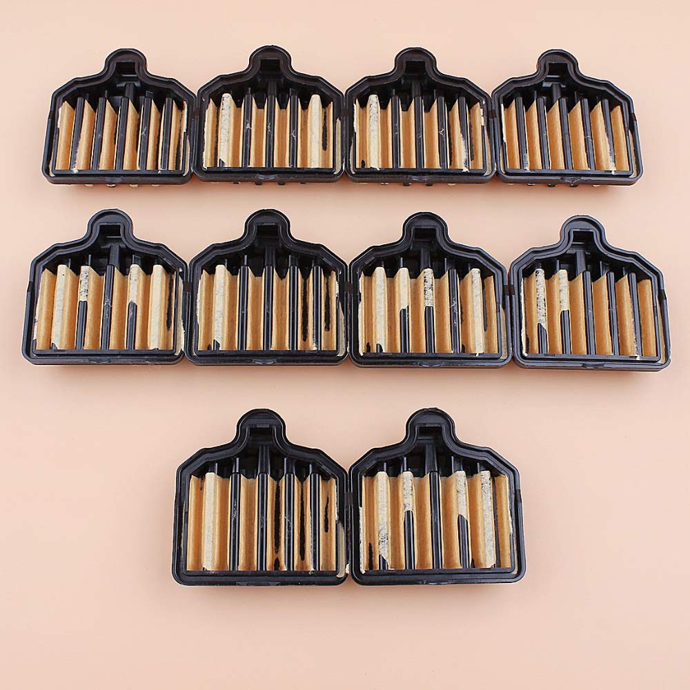 Tiempo Beixi 10pcs / Lot cupo de Filtro Plisado de Aire for Husqvarna Poulan Pro 575296301 PP5020AV Stens 605-390 recambios de la Motosierra