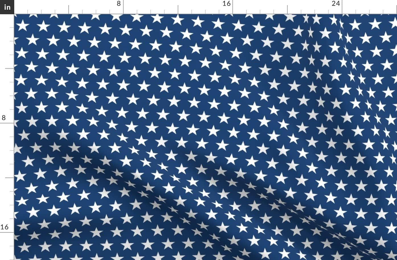 Spoonflower Fabric - Stars Blue Star Pattern White Patriotic Independence Tiny Day 4Th of Printed on Organic Cotton Sateen Fabric by The Yard - Sewing Quilting Apparel Home Decor