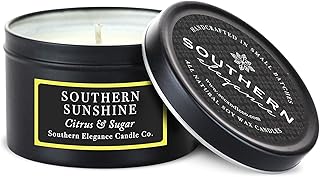 Southern Elegance| Southern Sunshine: Citrus & Sugar| 6 oz Black Travel Tin| Handcrafted in the USA