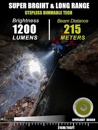 Scuba Dive Light Diving Flashlight - PFSN High Lumens Underwater Flashlight IPX68 Waterproof, Rechargeable Dive Torch, Narrow Beam Diving Lamp Best for Diver Submersible Caving, Snorkeling