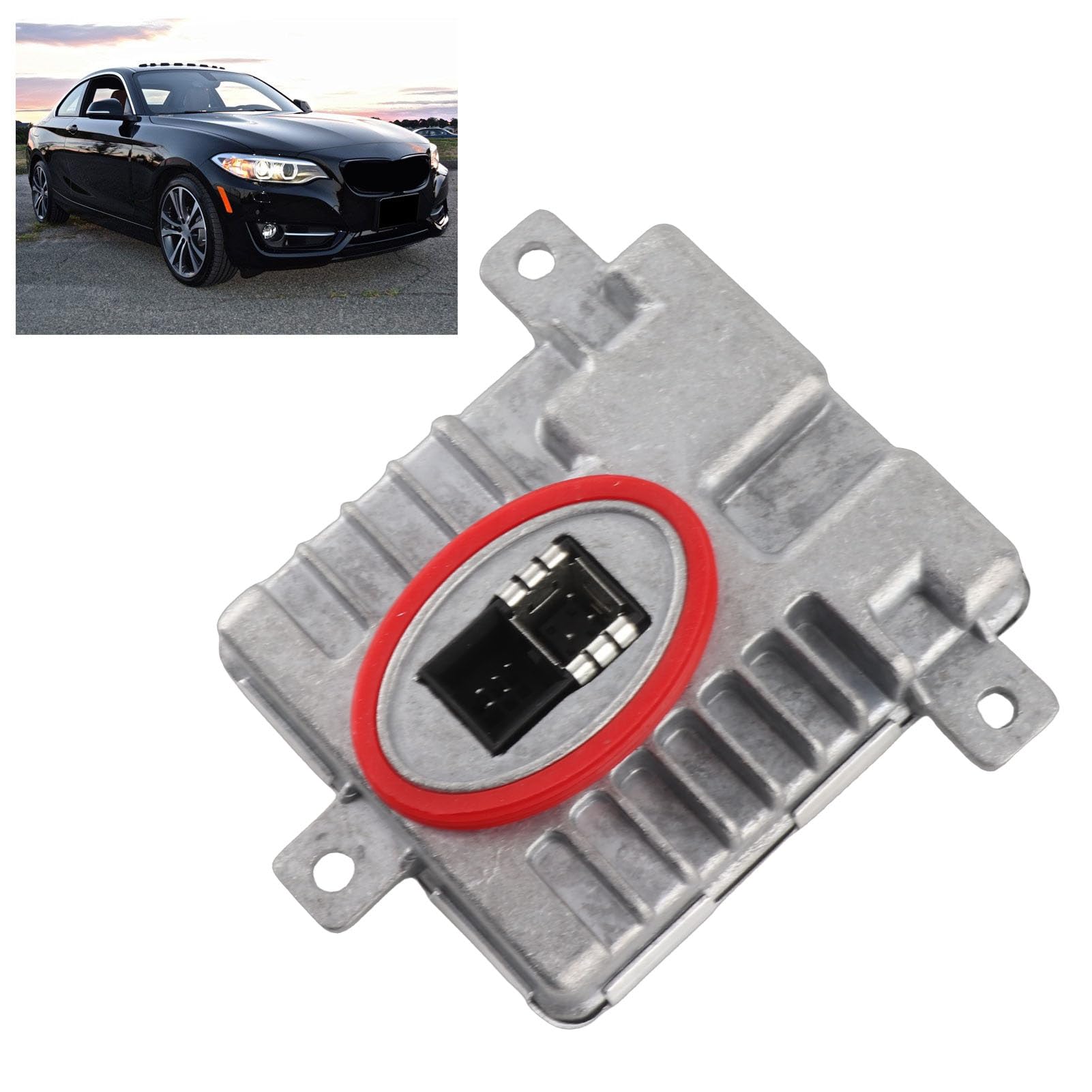 Aramox Ballast Xenon 7237647, Unidad de control de balasto de xenón D1S Faros delanteros Iluminación W003T20071 7237647 63117237647 Repuesto OEM para 118I 2012-2019 Plateado
