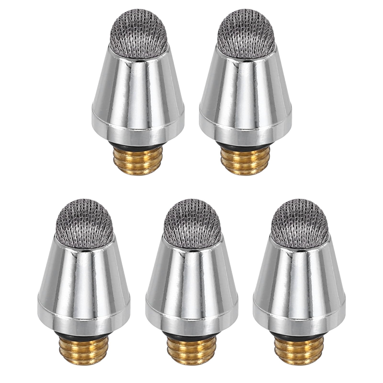 PATIKIL 静電容量式 タッチペン先端 5個セット ペン先の直径5mm ねじ径4.7mm 導電ファイバークロス+金属 容量式タッチスクリーン用 スマホ・タブレット・電子書籍リーダー・スマート描画ボード対応 グレー