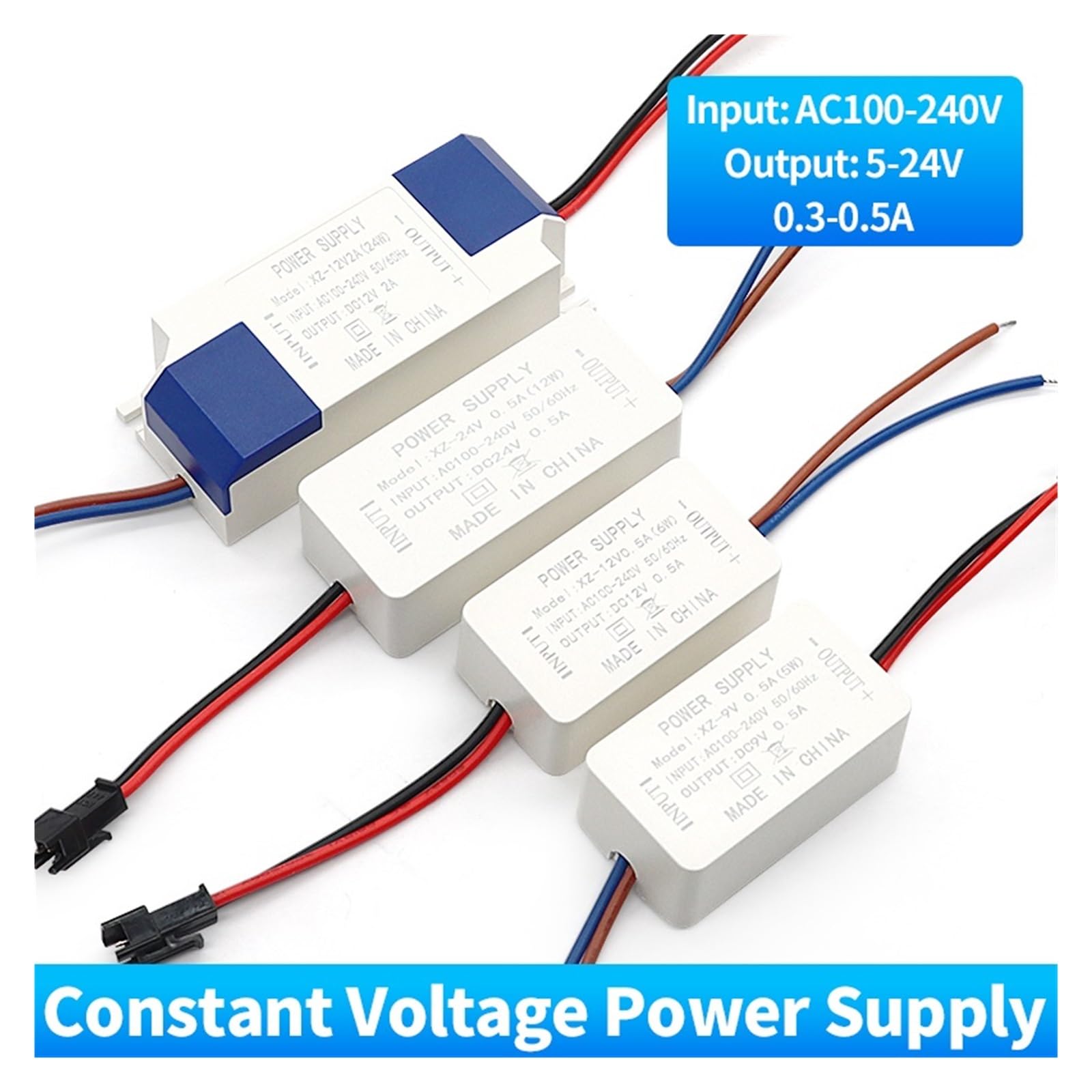 Izolowany zasilacz sterownika LED 5 W 12 W 24 W 5 V 9 V 12 V 24 V regulowany prąd stały 0,5 A 1 A transformator oświetleniowy (XZ-12V-24W-2A)