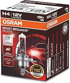 Lâmpada Halógena Osram Night Breaker Silver +100% Luz H4 60/55W 12V