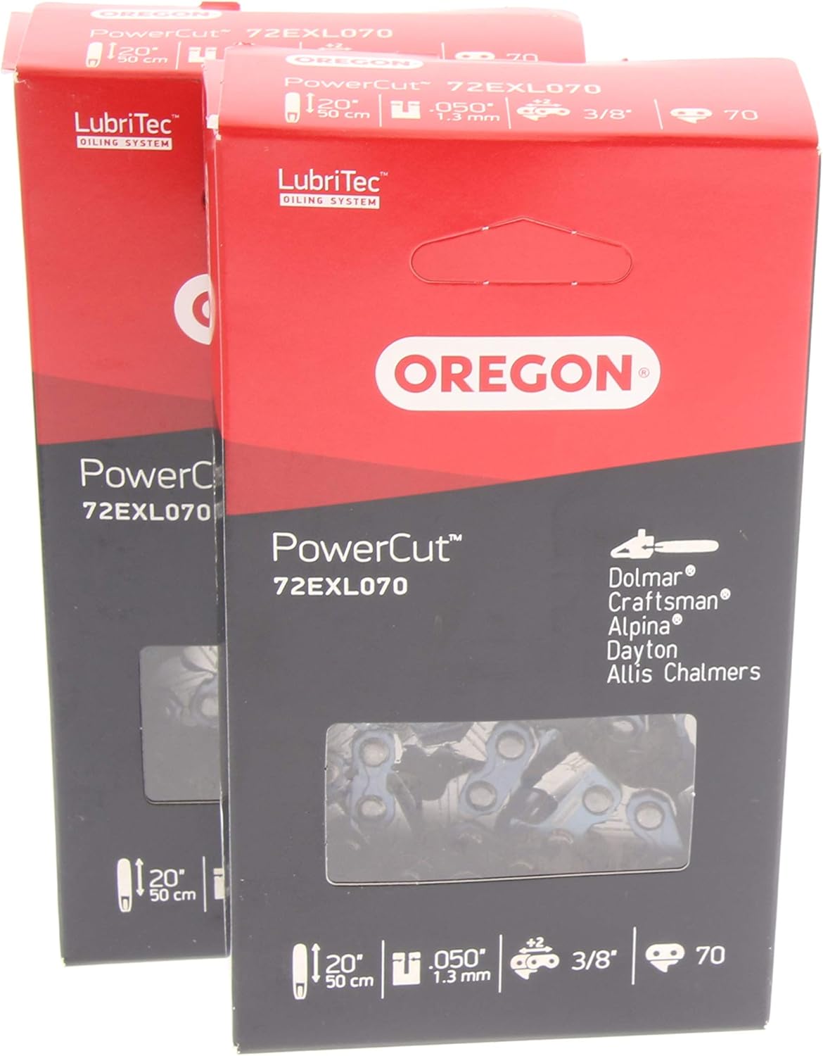 Oregon 20" Latest Pro Chisel Chain 72EXL 70 Drive Links (D70/E70 Compatible) Fits Echo CS-590 Timberwolf, CS-600 (2)