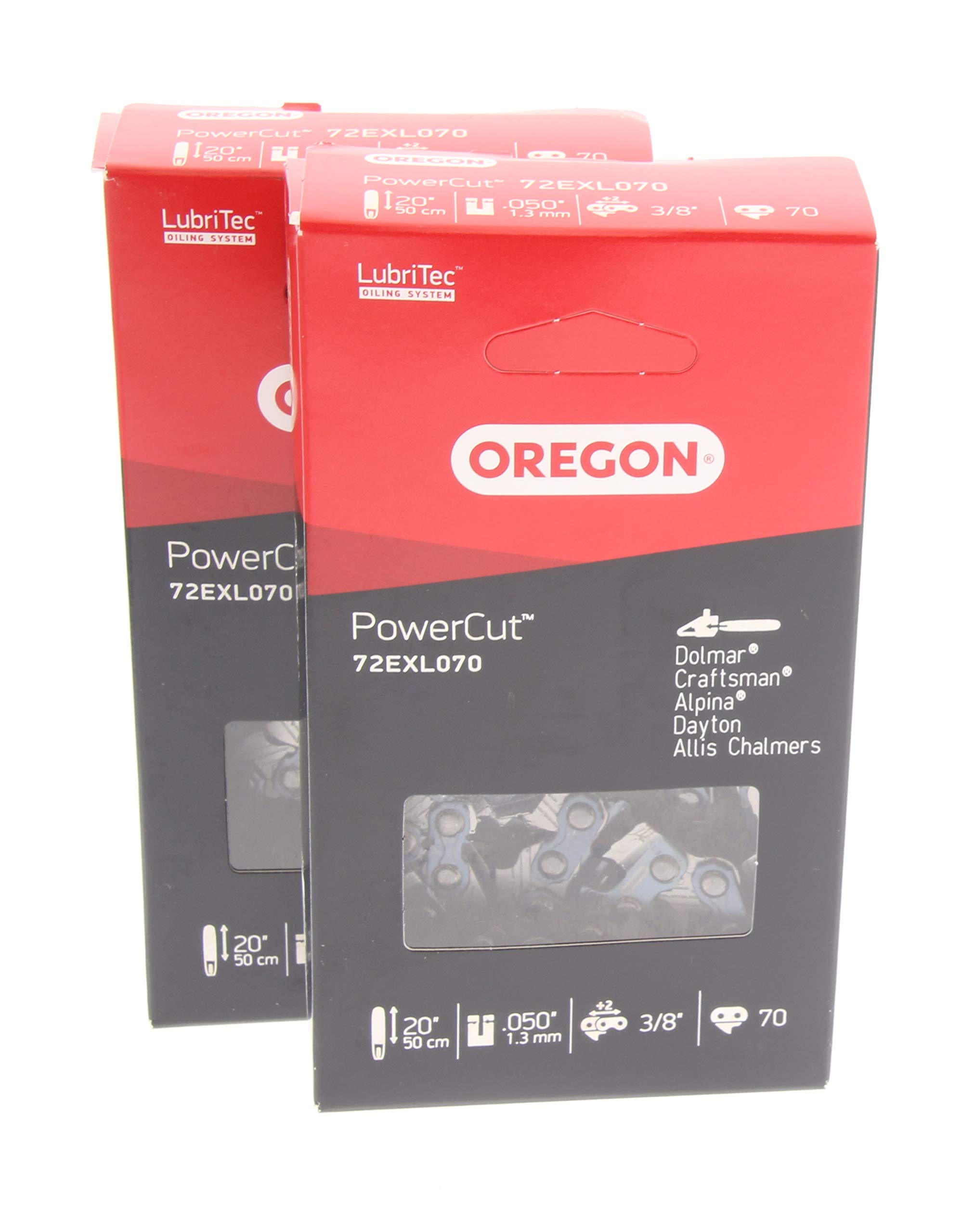 Oregon 72EXL - Cadena de cincel (50,8 cm, 70 eslabones, compatible con D70/E70), compatible con Echo CS-590 Timberwolf, CS-600 (2)