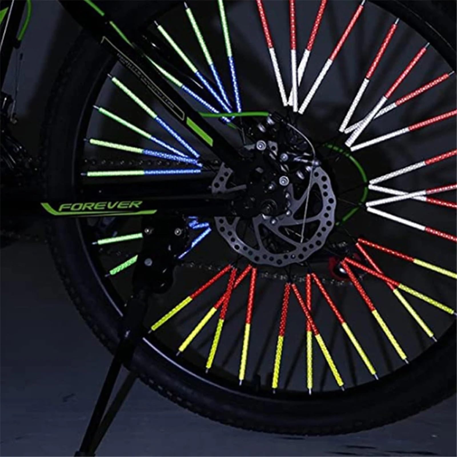 Fahrradlicht 12pc Fahrrad Felge Speichen Clip Nacht Sicherheit Warnung Licht Fahrrad Reflektierende Reflektor Streifen MTB Bike Radfahren Zubehör(Blue)