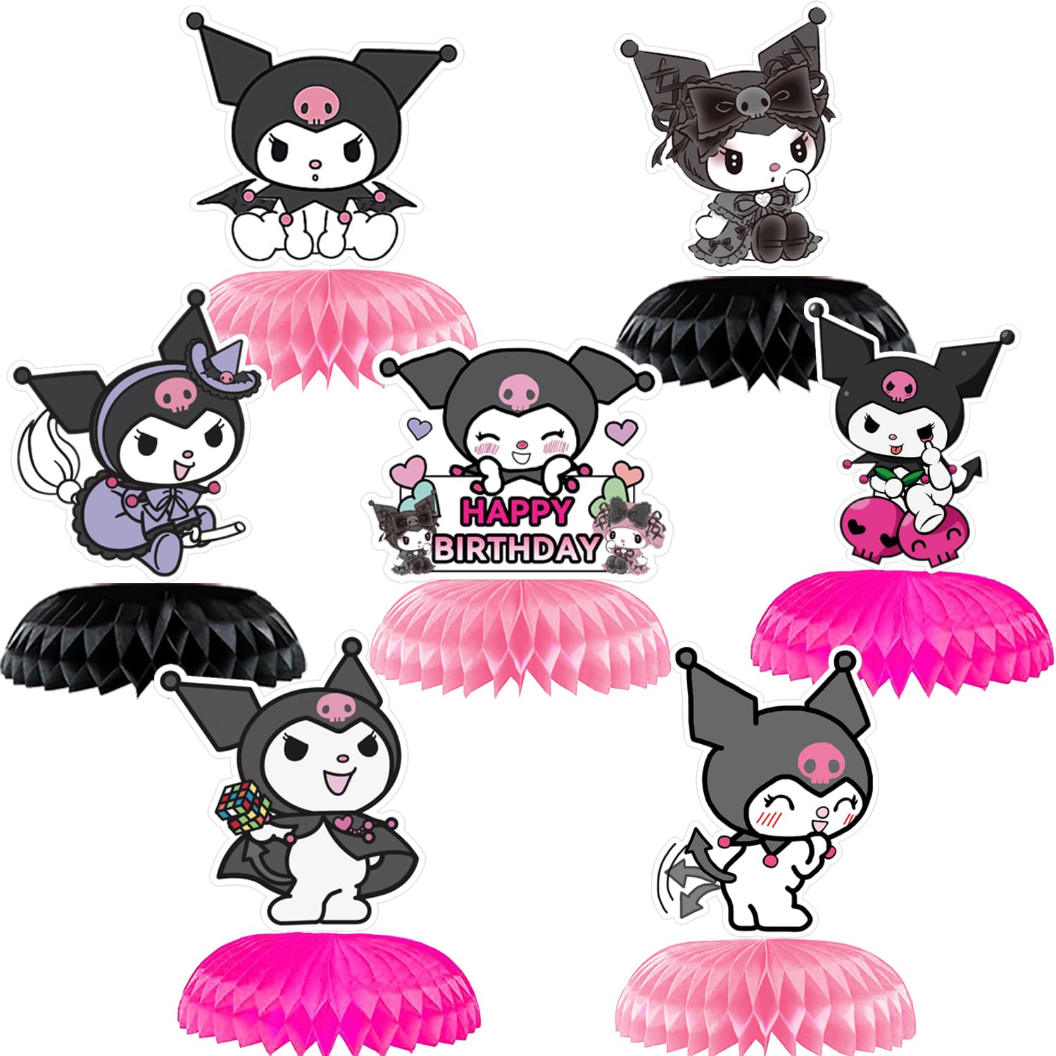 Anime Cosplay Cartoon Party Supplies Anime Birthday Decorations Honeycomb Desk Decor (kur0m1-honeycomb)