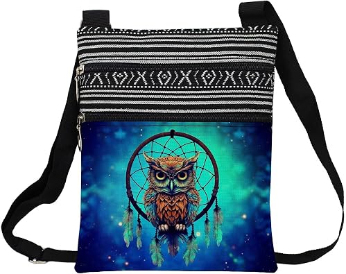 Owl Pattern Crossbody Bag for Women