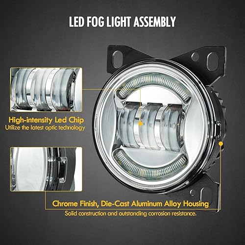 Miniatura 2 de Partsam Kit de montaje de luces antiniebla LED de 12 V para Peterbilt 579 587, Kenworth T660 resistente parachoques delantero lámpara de conducción