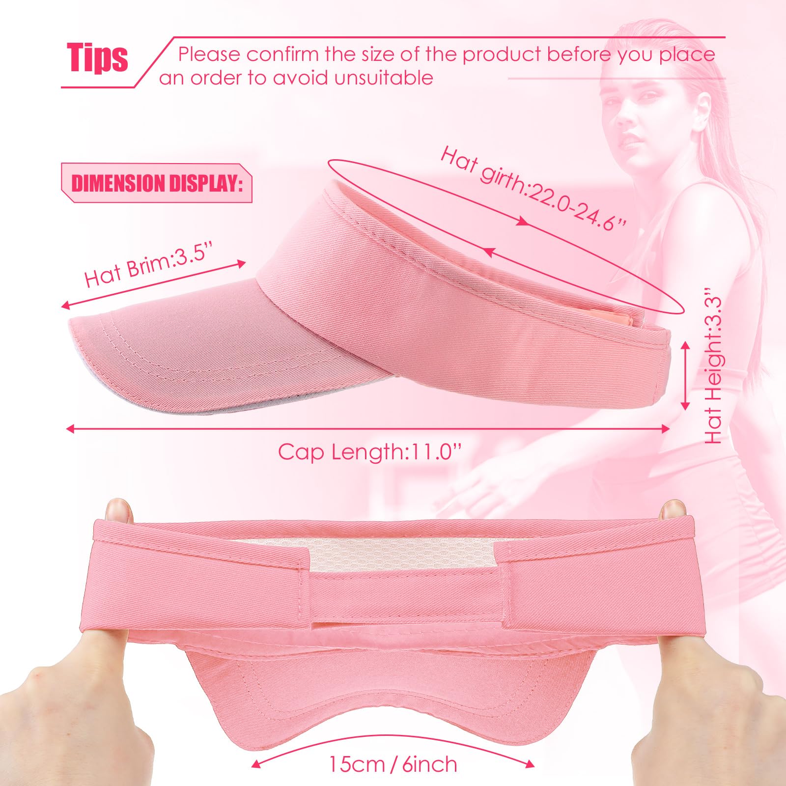 24 pezzi visiera bulk per le donne cappello da sole visiere cappelli sport protezione UV visiera cappello per gli uomini tennis baseball Golf Caps Bulk
