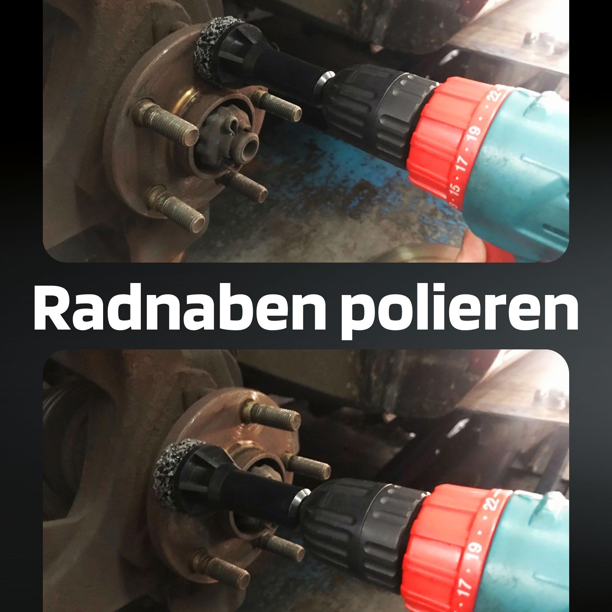 SW-Stahl 10359L-2 Ersatzreinigungsscheiben für Radnabenschleifer - 6 Stück | Schleifscheiben 40 mm Ø - Ersatzbürsten zur Rostentfernung - Zubehör für Radnaben-Reinigungsbürste Set 10359L