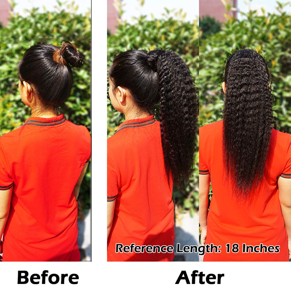 Amazon.com : Strap Wrap Around Yaki Ponytail Human Hair  display picture 3