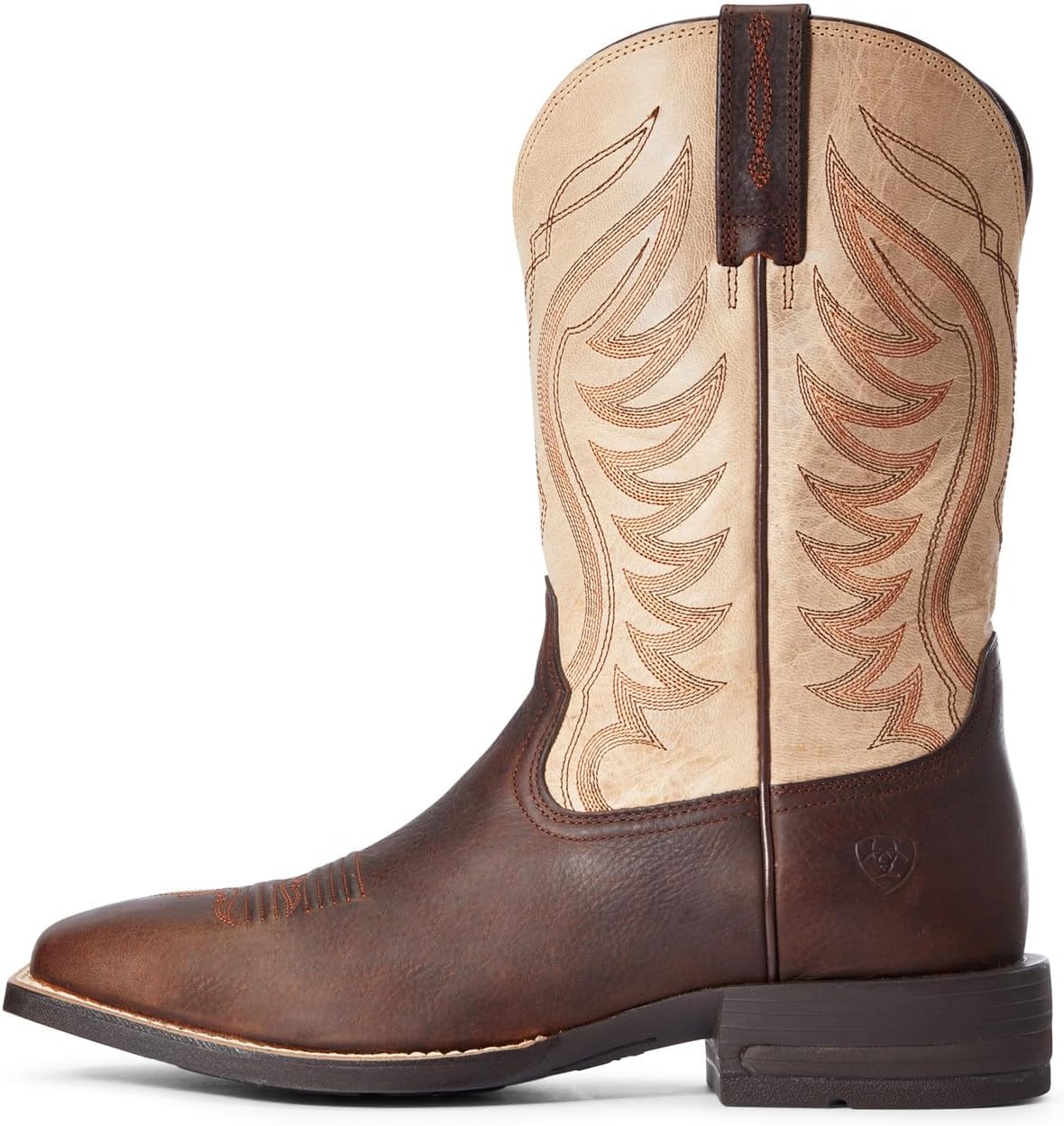 Ariat Mens Amos Western Boot Barley Brown/Tracker Tan 7.5 Wide