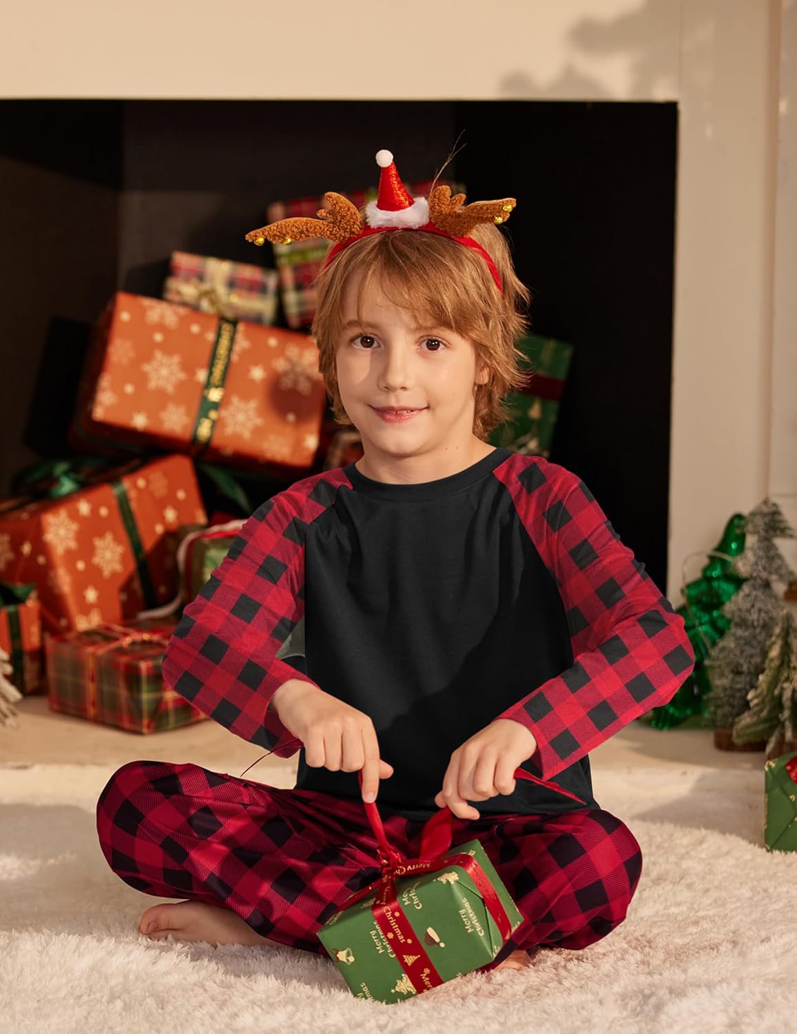 Arshiner Boys Pajamas Set Long Sleeve Sleepwear 2 Piece Pajama Set for Big Boys 6-14 Years - Image 4