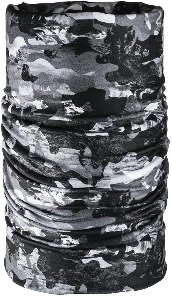 Bula Double Printed Tube Neck Gaiter (Kid's), Black Camo, One Size at