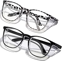 Vista 19 de Gafas de seguridad antivaho transparente con bloqueo de luz azul para protección ocular, gafas de enfermería para mujeres y hombres