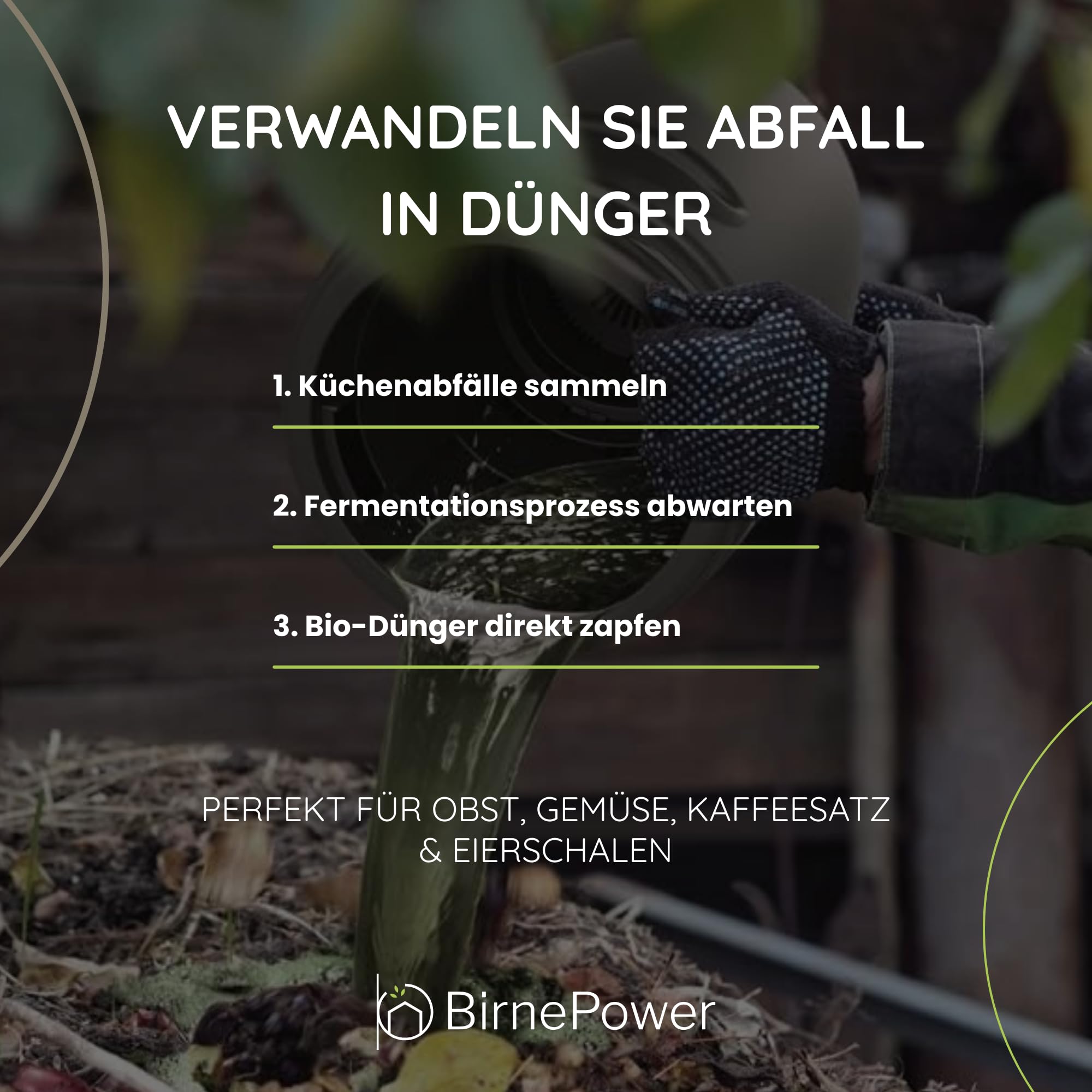 Komposteimer 55L Bio Mülleimer Komposter mit Deckel Einsatz Filter Ablasshahn großer Biomülleimer zur Herstellung von Dünger Küchenkomposter Garteneimer Regensammler Schwarz